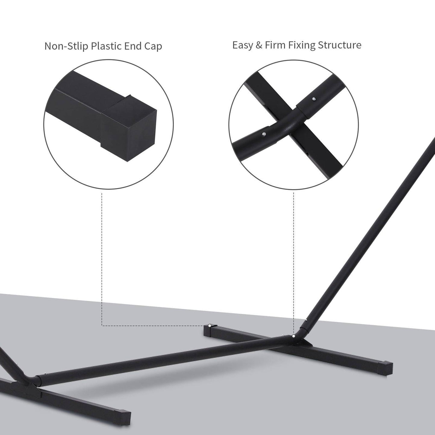 3.6m Extra-long Universal Hammock Stand Metal Frame Garden Camping Picnic Outdoor Patio Replacement  Stand Only
