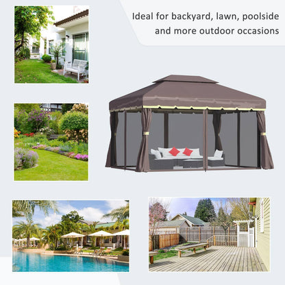 3 x 4m Aluminium Garden Gazebo