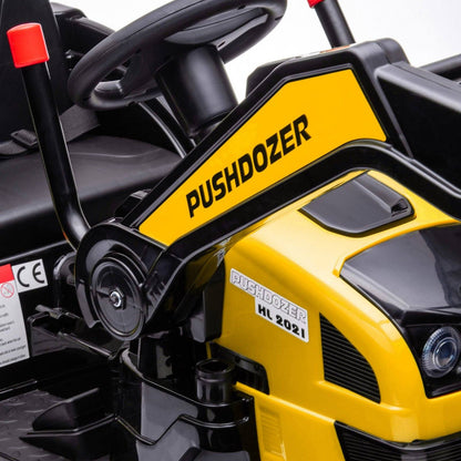 Kids Digger Ride On Excavator 6V Battery Tractor Music Headlight Yellow