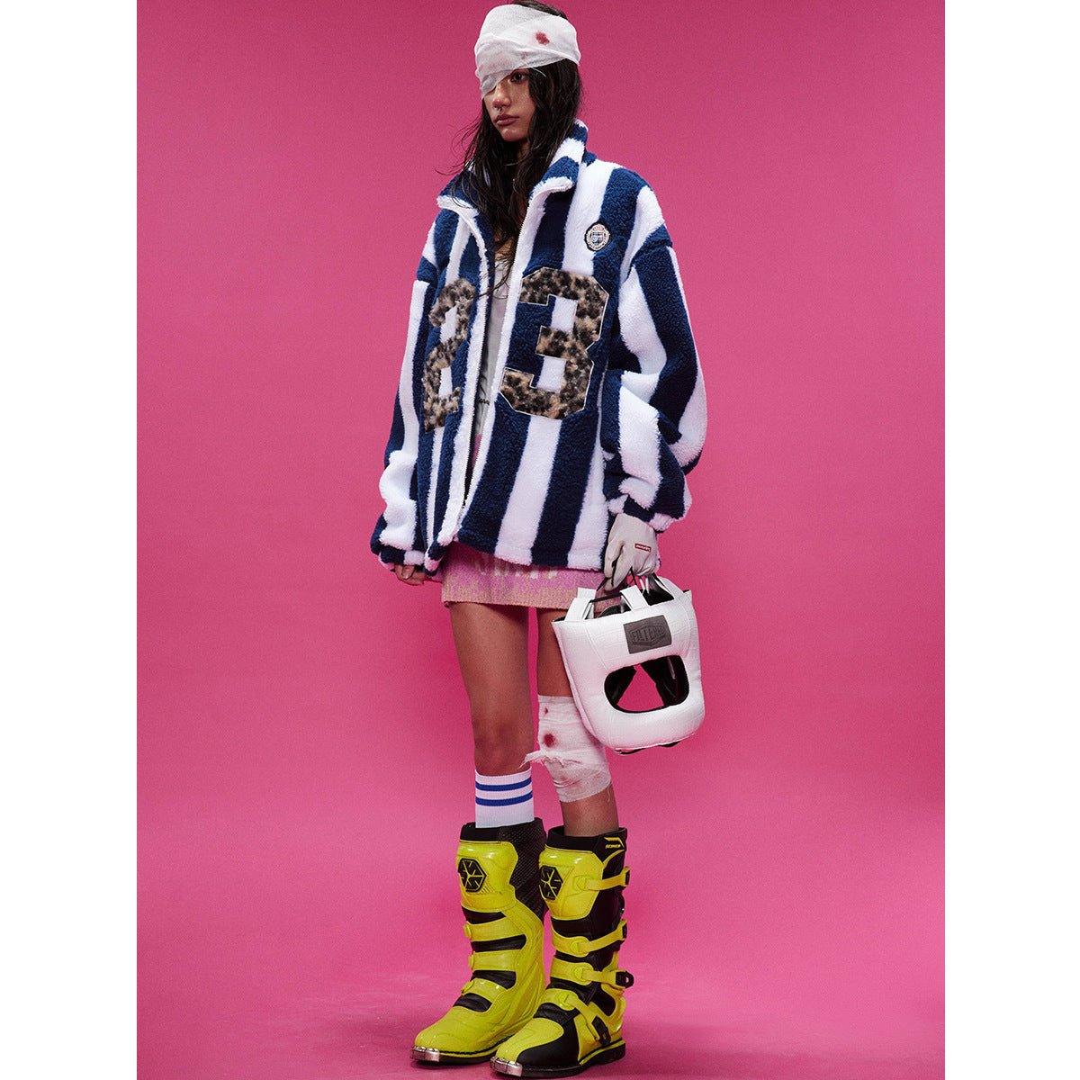 Lamb Wool Coat – Retro Plaid