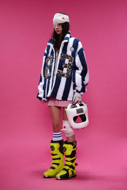 Lamb Wool Coat – Retro Plaid