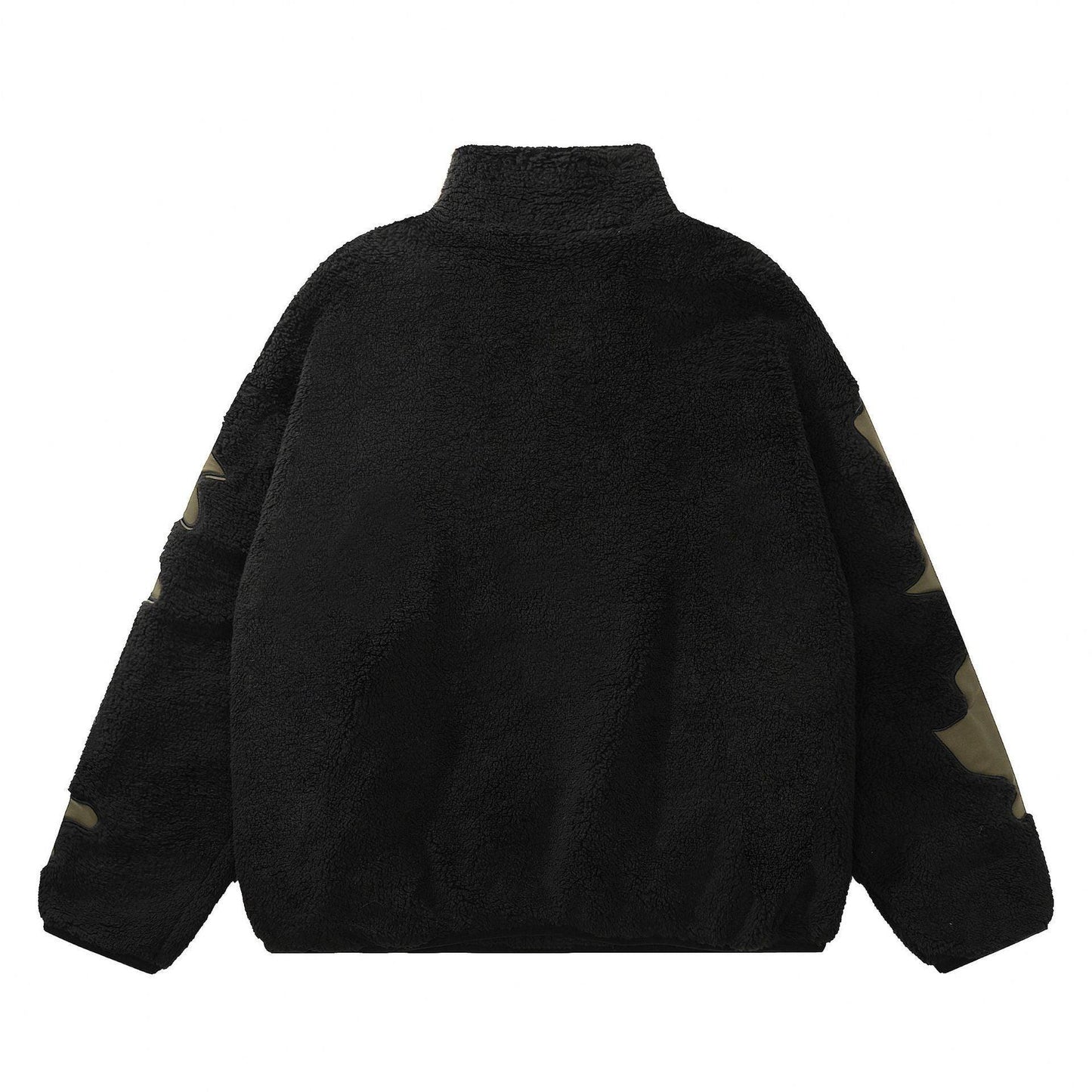 Lamb Wool Stitching Skeleton Embroidered Cotton