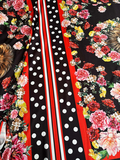 Floral Print Fabric – Custom Printed Fabric, Choose Material by Metre