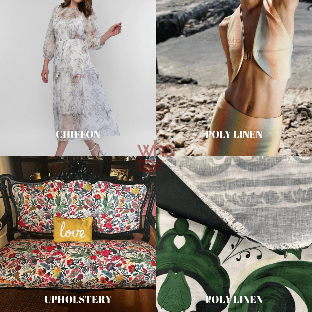 Leopard and Tropical Pattern Fabric