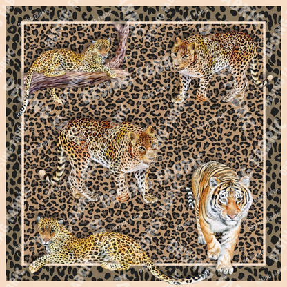 Leopard Print Crepe Fabric