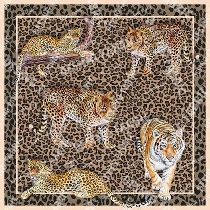 Leopard Print Crepe Fabric – Custom Printed Fabric, Choose Material by Metre