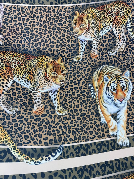 Leopard Print Crepe Fabric