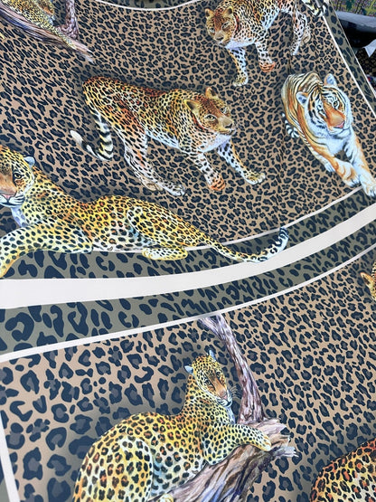 Leopard Print Crepe Fabric
