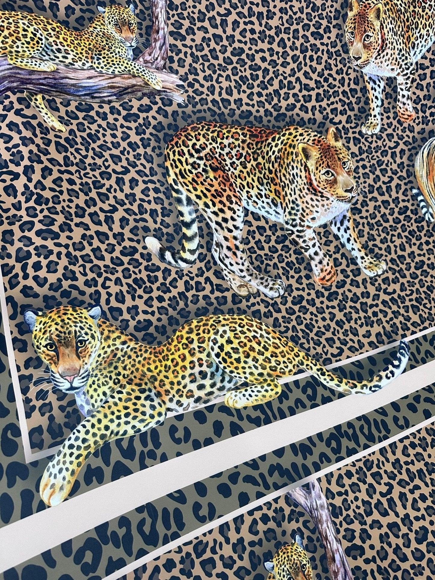 Leopard Print Crepe Fabric