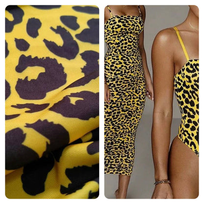 Leopard Pattern Stretch Fabric