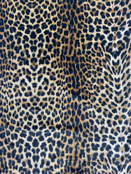 Leopard Pattern Stretch Velvet Fabric