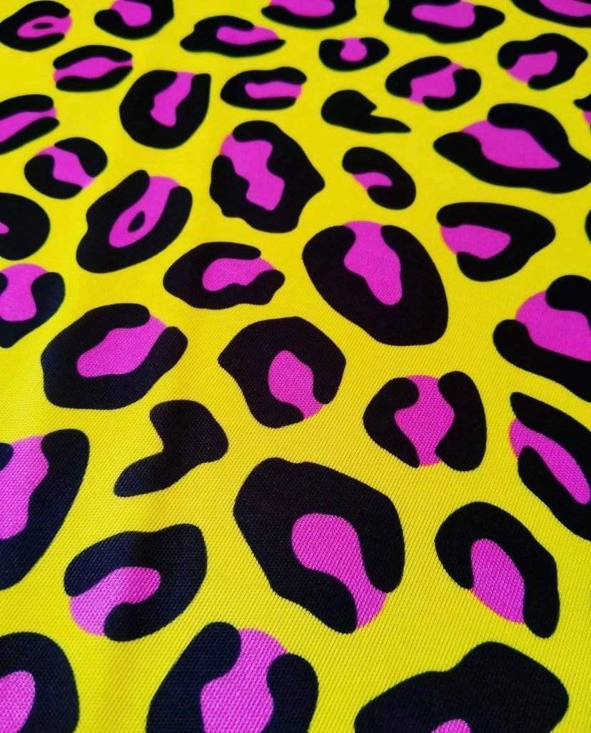 Leopard Print Fabric – Fabric by Metre, Options: Satin, Crepe, Spandex, Chiffon