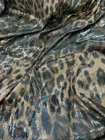 Leopard Print Sequin Fabric