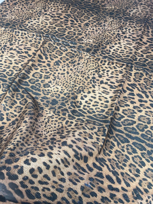 Leopard Print Sequin Fabric
