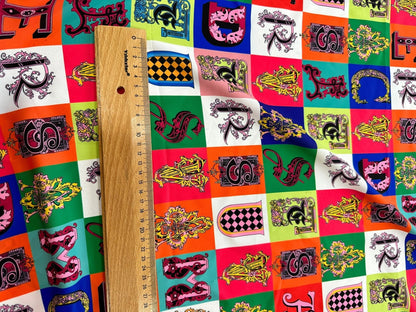 Letter Print Cotton Fabric