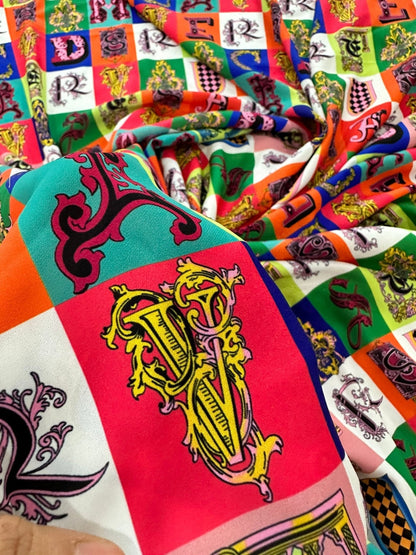 Letter Print Cotton Fabric