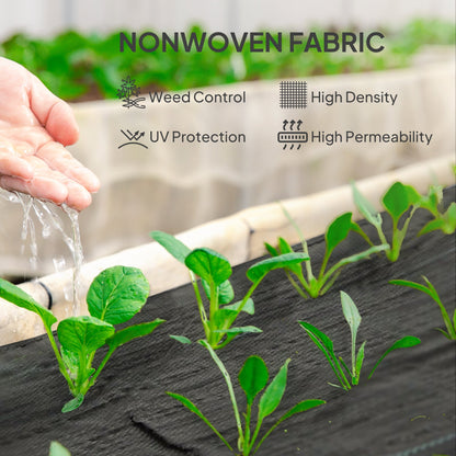 Outsunny 2m x 90m Weed Control Membrane, Heavy Duty Weed Barrier Fabric