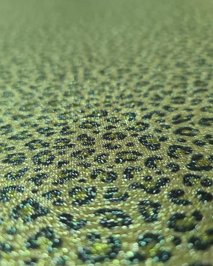 Leopard Print Lurex Fabric - Stretch 4-Way Material
