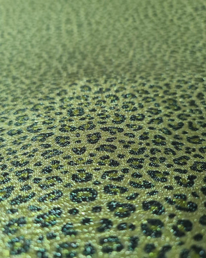 Leopard Print Lurex Fabric - Stretch 4-Way Material