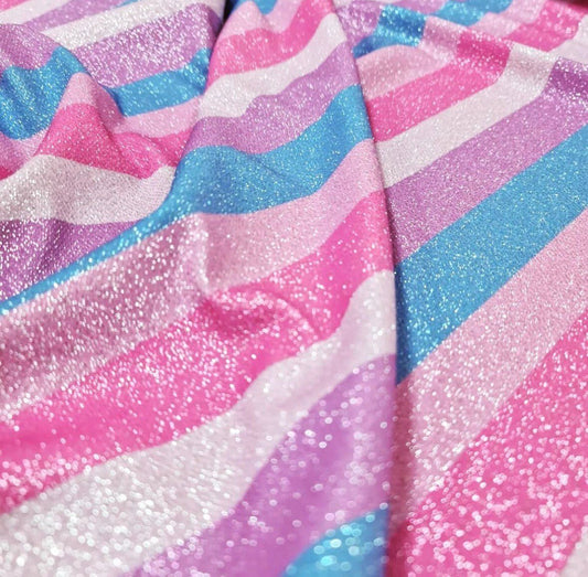 Lurex Striped Glitter Fabric