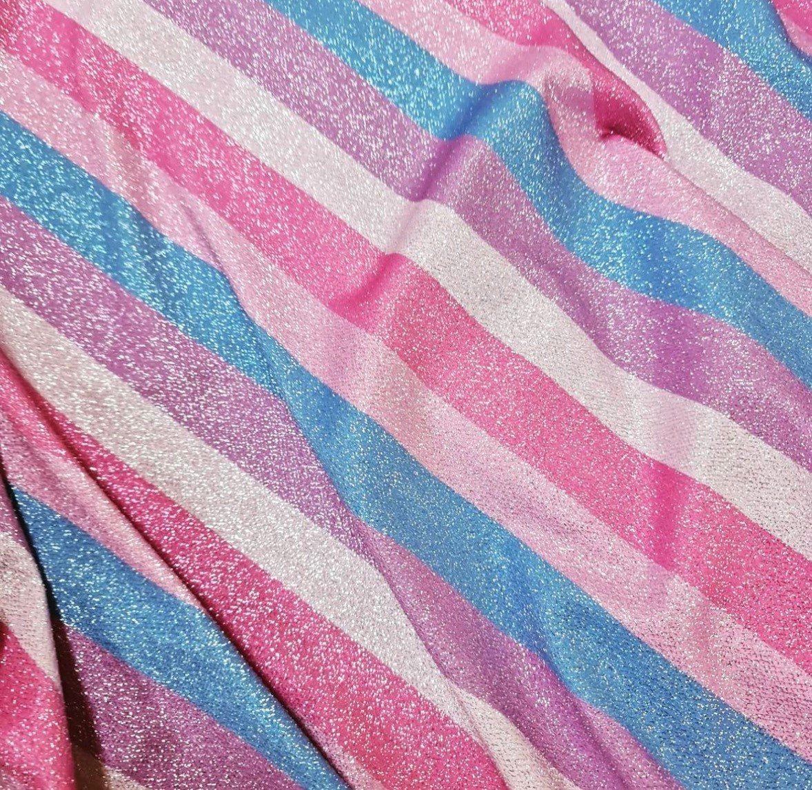 Lurex Striped Glitter Fabric