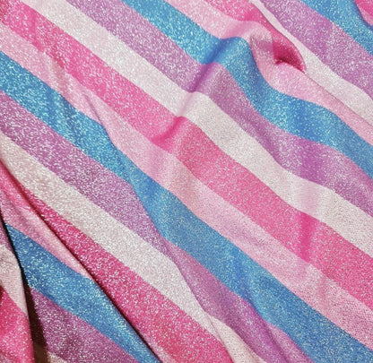 Lurex Striped Glitter Fabric
