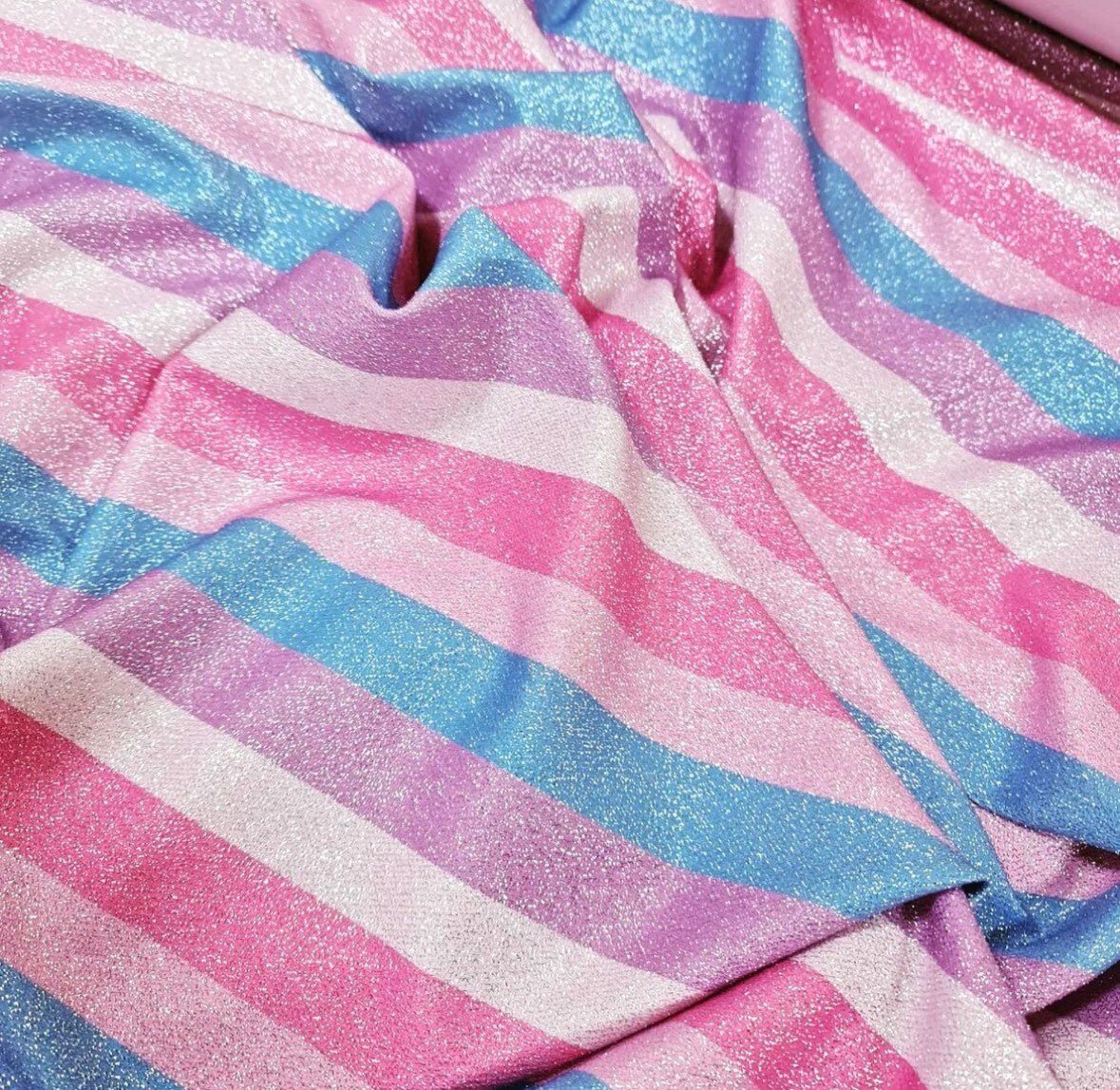 Lurex Striped Glitter Fabric