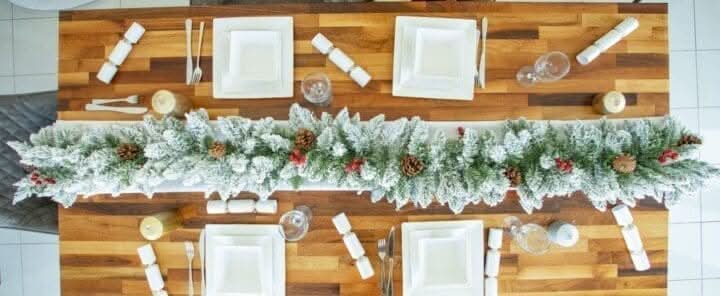 9FT Artificial Snow Dusted Christmas Garland