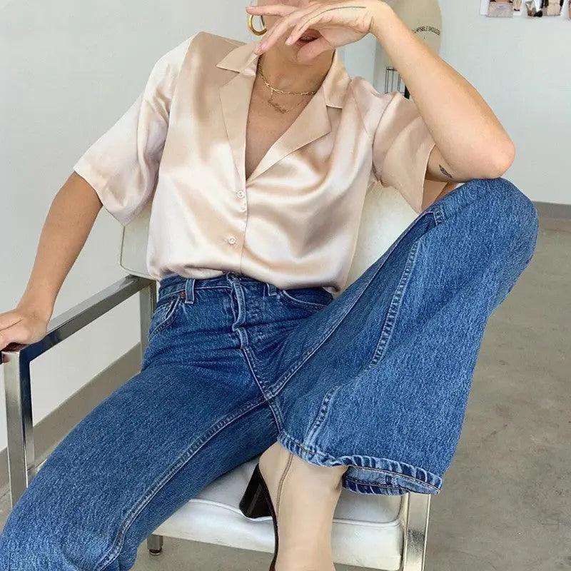 Luxurious Silk Satin Shirt