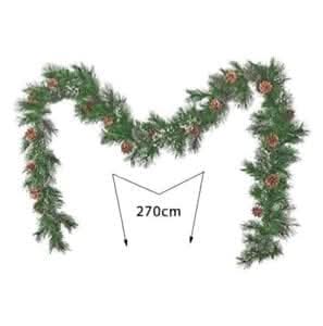 Snow Covered Garland with Pine Cones 2.7m