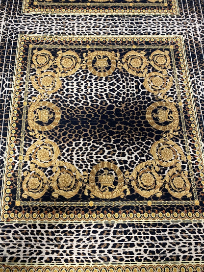 Luxury Baroque Leopard Crepe Fabric by the Metre