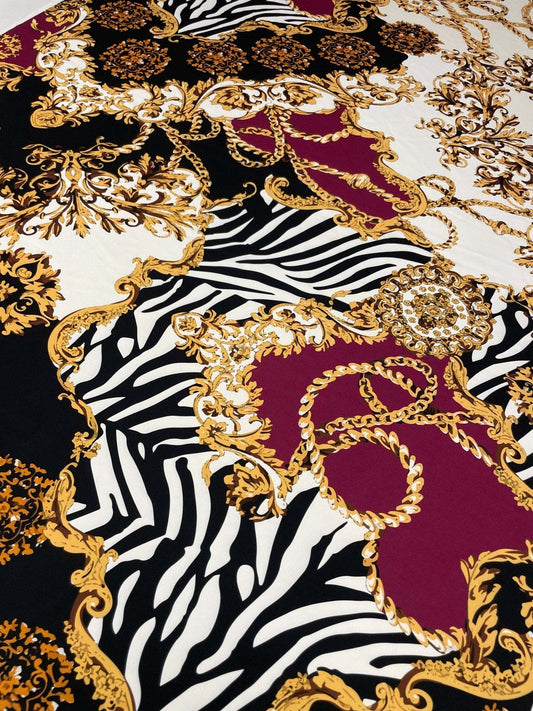 Luxury Baroque Zebra Chain Fabric