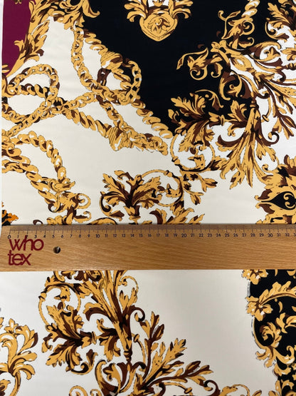 Luxury Baroque Zebra Chain Fabric
