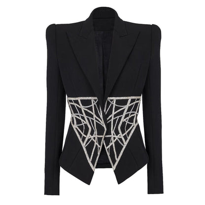 Luxury Beaded Diamond Suit Jacket