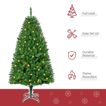 5FT Christmas Tree Warm White LED Light Holiday Home Decoration