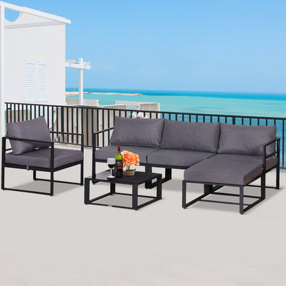 6-Piece Sectional Sofa Set W/Cushions