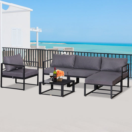 6-Piece Sectional Sofa Set W/Cushions