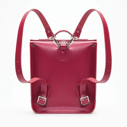 Handmade Leather City Backpack - Magenta