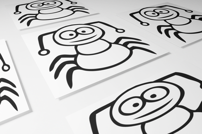 Funny Cartoon Insect Sticker