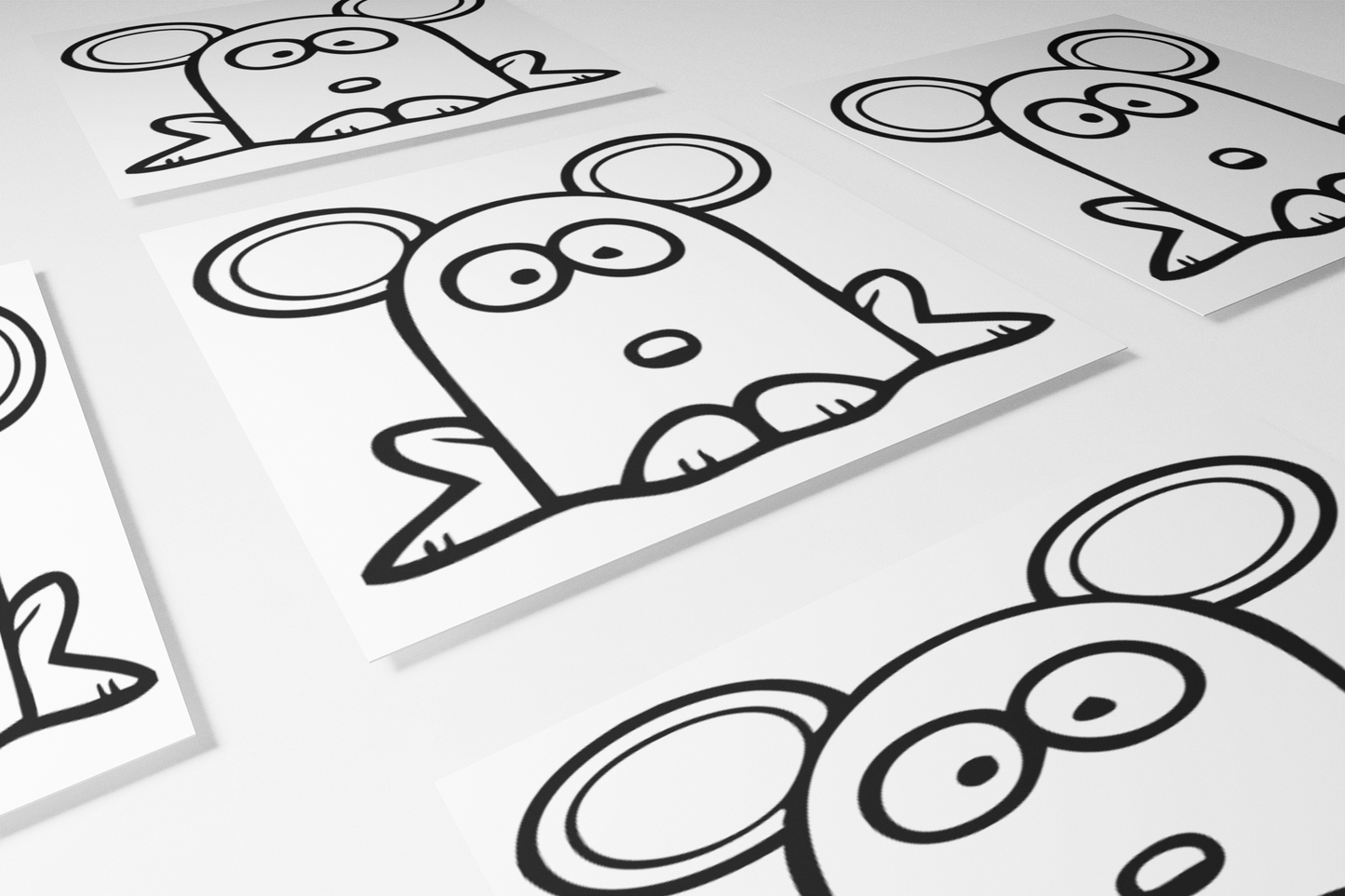 Funny Cartoon Mouse Sticker