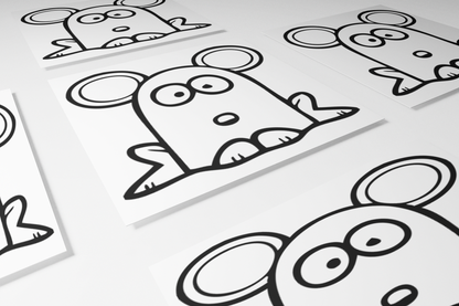 Funny Cartoon Mouse Sticker