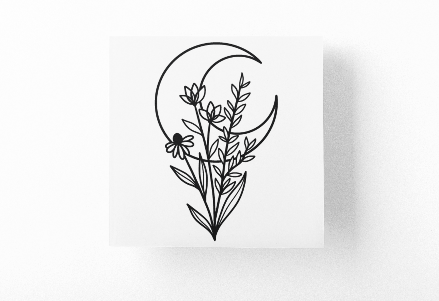 Floral Moon 3 Boho Sticker