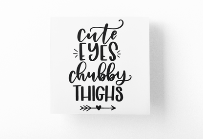 Cute Eyes Chubby Thighs Baby Sticker