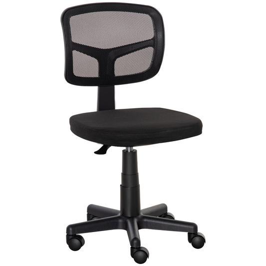 Vinsetto Small Office Chair without Arms, Ergonomic Swivel Mesh Desk Chair