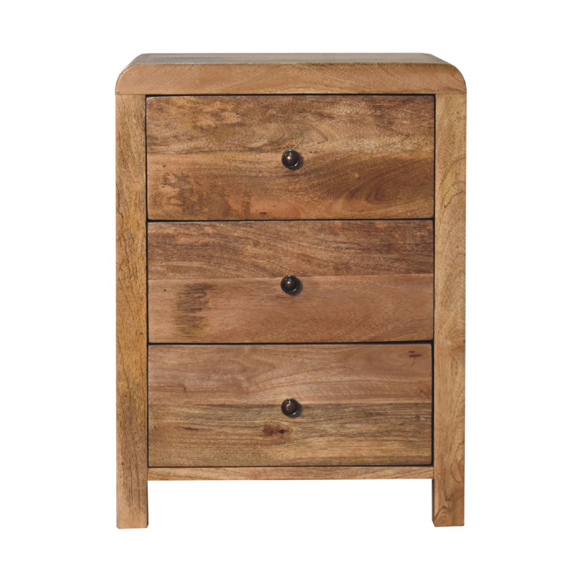 Artisan Furniture Solid Wood Aspen Oak-ish 3 Drawer Bedside