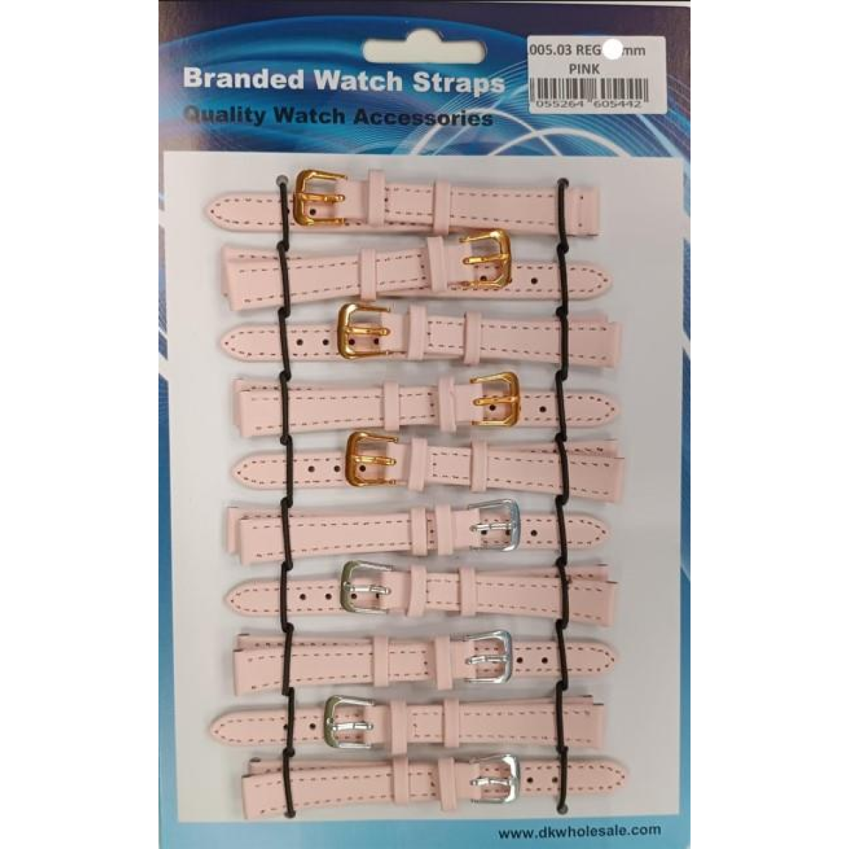 Leather Pink Watch Straps Pk10 size 12mm 1005.03