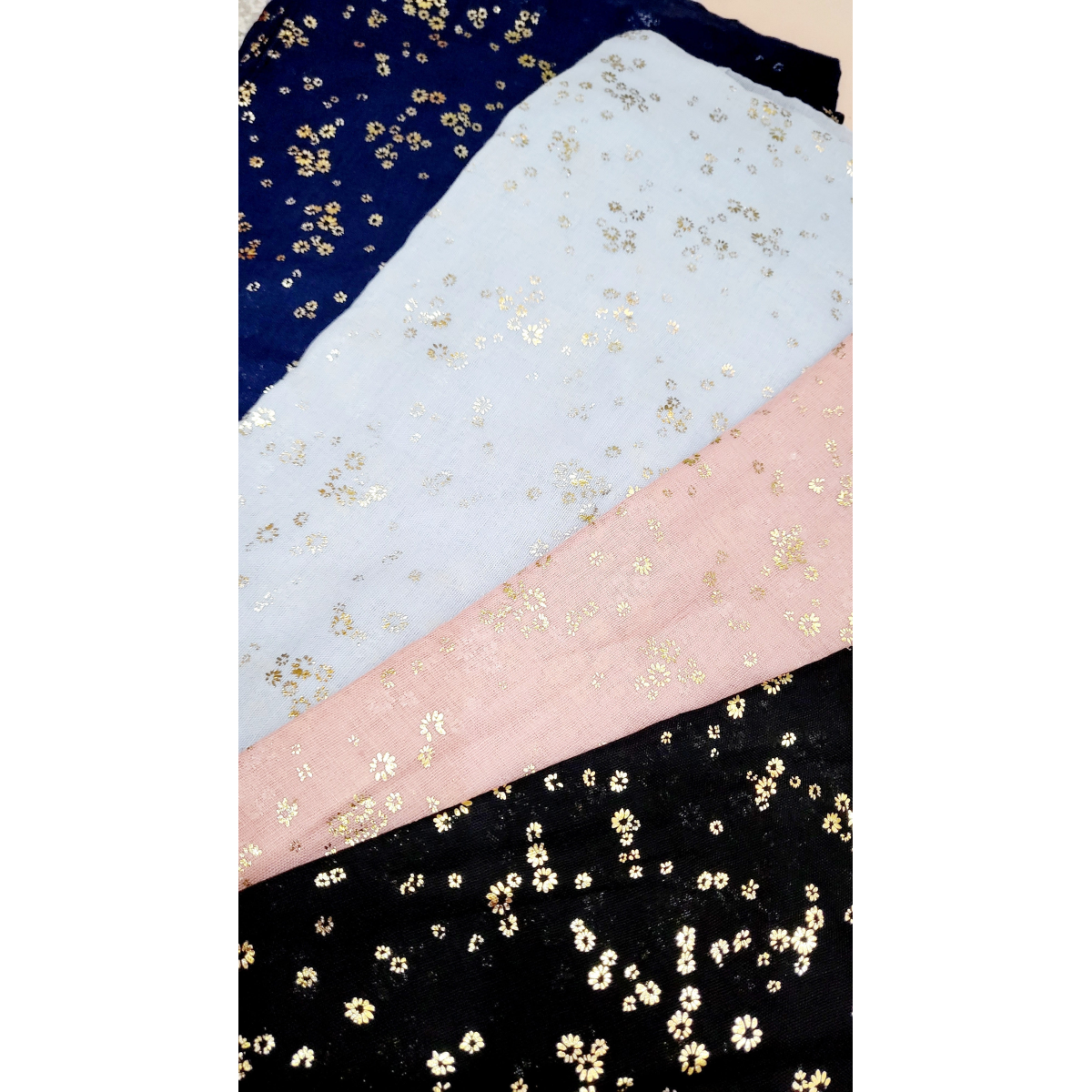 Flower Cluster Shimmer Scarf Pack of 12