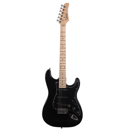 GST Stylish Electric Guitar Kit with Black Pickguard Black