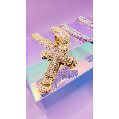 Hip Hop Iced Cross Necklace