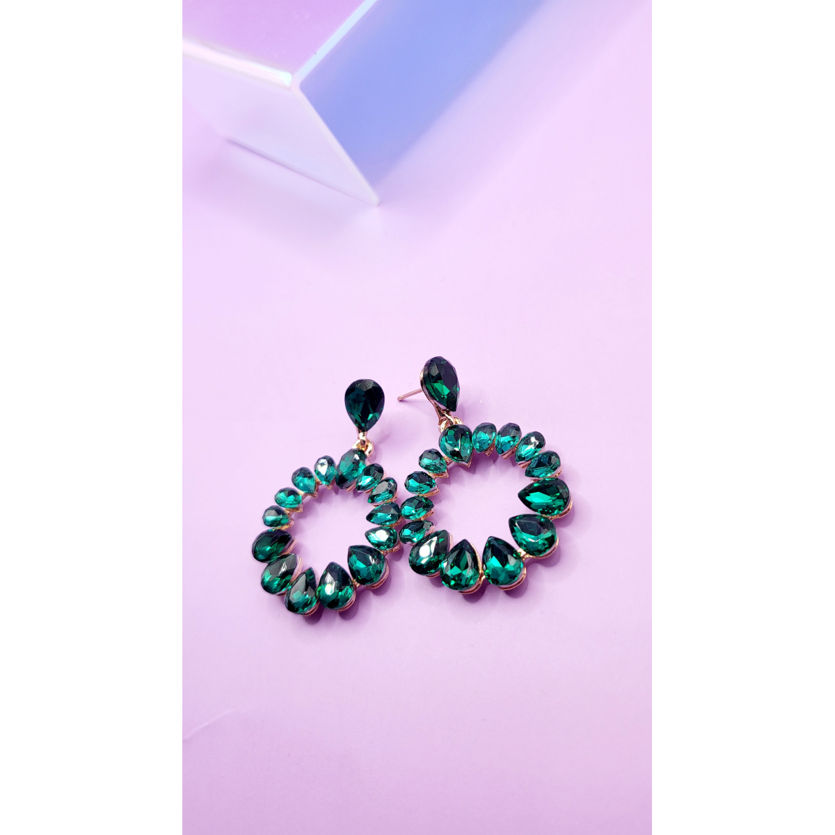 Disc Crystal Drop and Dangle Earrings